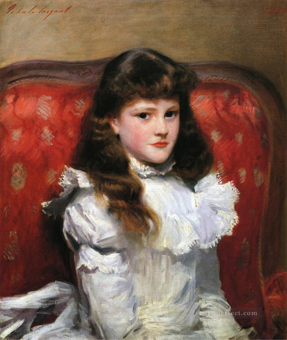 Miss Cara Burch retrato John Singer Sargent Pintura al óleo